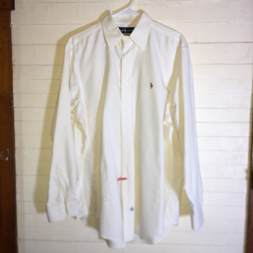Ralph Lauren Long Sleeve White Oxford Shirt 16.5